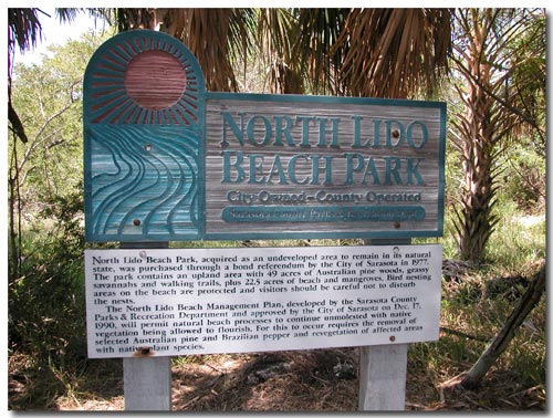 North Lido Park signage.
